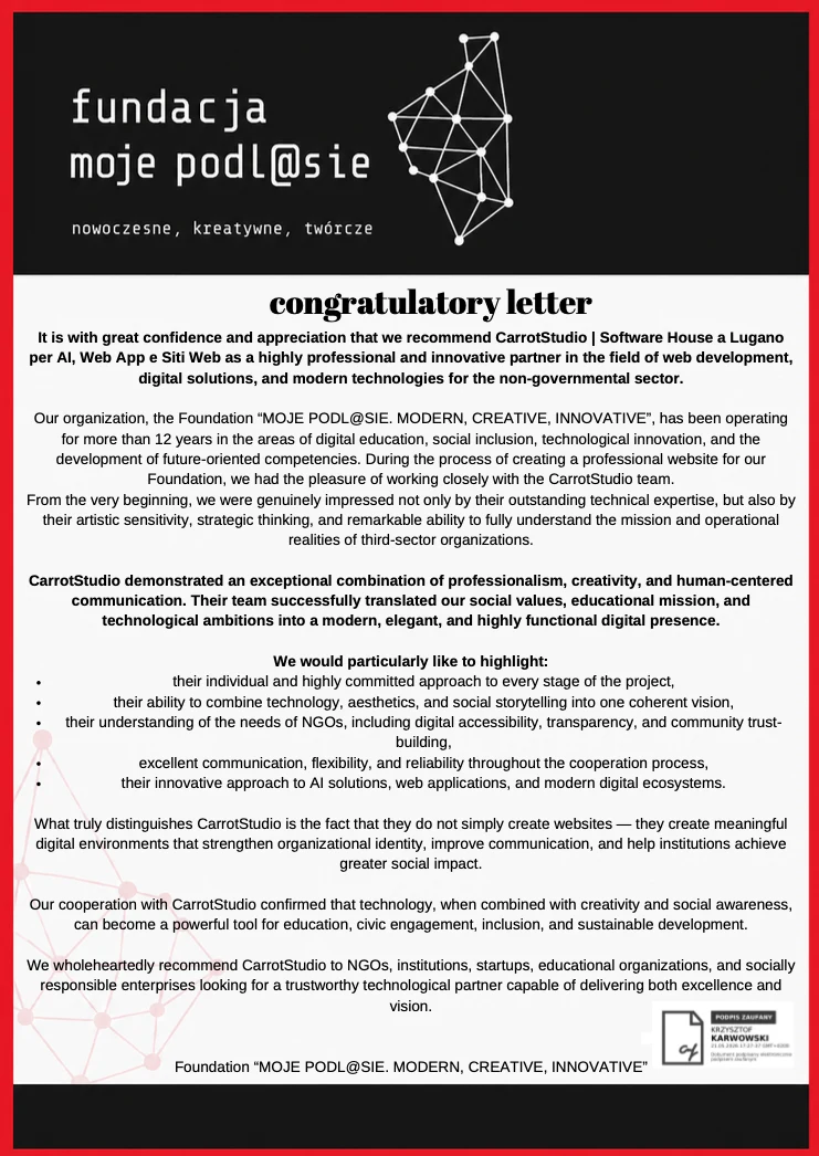 Letter of recommendation