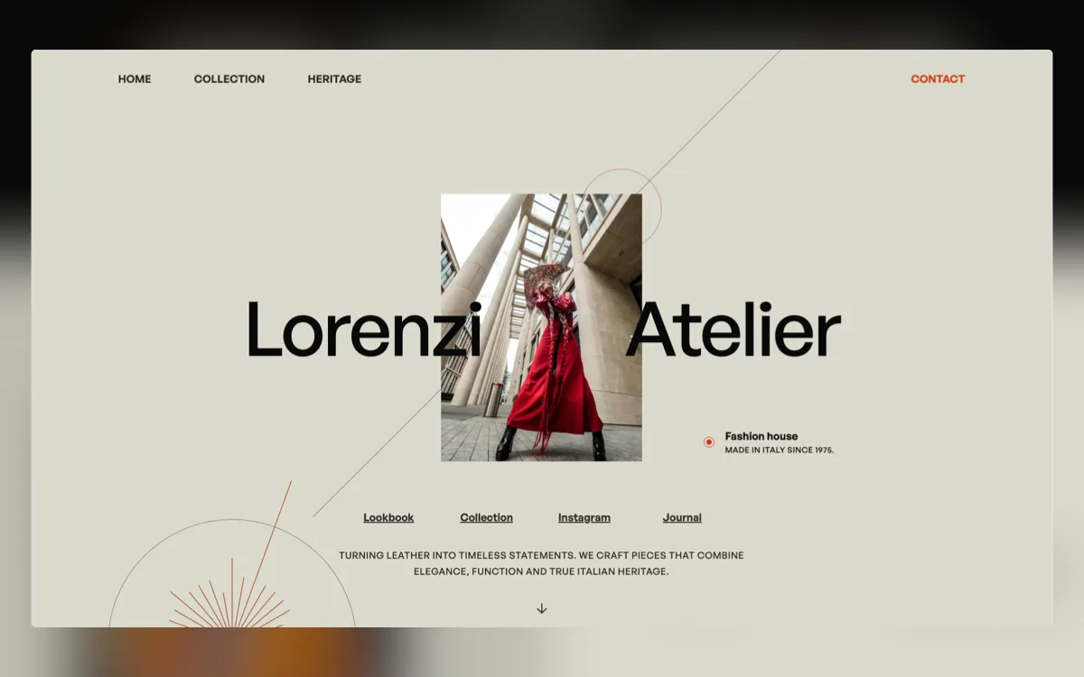 Lorenzi Atelier — Progetto sito web fashion realizzato da CarrotStudio